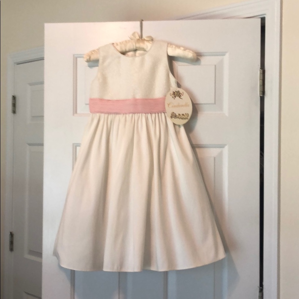 Cinderella brand ivory/ rose girls dress